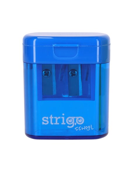 Ascutitoare dubla cu capac Strigo SSC389, Culori asortate