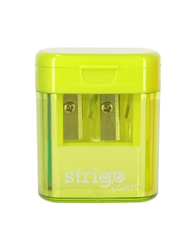 Ascutitoare dubla cu capac Strigo SSC389, Culori asortate