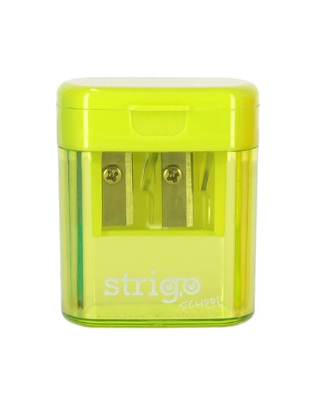 Ascutitoare dubla cu capac Strigo SSC389, Culori asortate