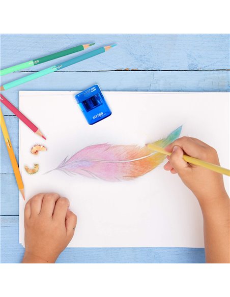 Ascutitoare dubla cu capac Strigo SSC389, Culori asortate