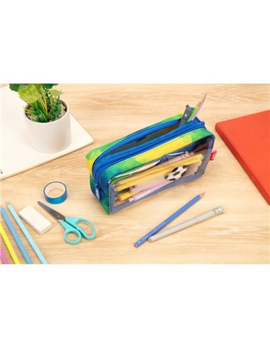 Penar etui cu 2 compartimente ZIPIT Half & Half, Brazil soccer