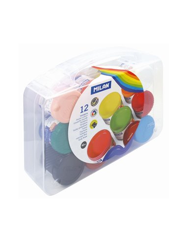 Tempera pe baza de apa Milan 03212, 40 ml, 12 culori