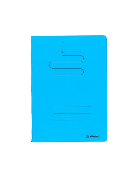 Caiet Herlitz A5, 48 file, 70 g/mp, matematica, coperta plastic, Albastru