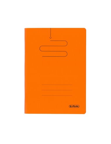 Caiet Herlitz A5, 48 file, 70 g/mp, matematica, coperta plastic, Portocaliu