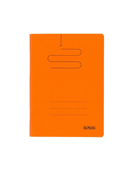 Caiet Herlitz A5, 48 file, 70 g/mp, dictando, coperta plastic, Portocaliu