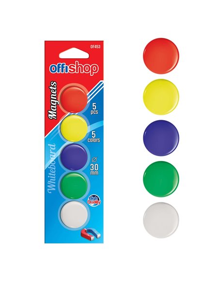 Magneti color Offishop OF622, 30 mm, 5 buc/set