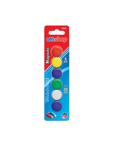Magneti color Offishop OF622, 20 mm, 6 buc/set