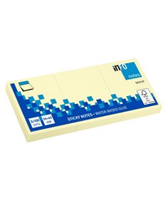 Notes adeziv Info notes 50 x 40 mm, 3 x 100 file/set, Galben