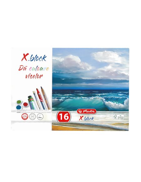 Bloc desen HERLITZ X.Block A4, 16 File, 250 Grame, Policrom