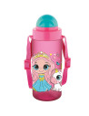 NKT-0106,Sticla apa pt copii tritan soft touch 500ml cu pai si curea transport t-0106 noki