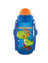 NKT-0106,Sticla apa pt copii tritan soft touch 500ml cu pai si curea transport t-0106 noki