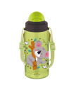 NKT-0107,Sticla apa pt copii tritan 500ml cu pai si curea transport t-0107 noki