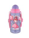 NKT-0107,Sticla apa pt copii tritan 500ml cu pai si curea transport t-0107 noki