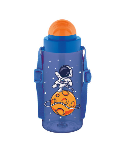NKT-0107,Sticla apa pt copii tritan 500ml cu pai si curea transport t-0107 noki