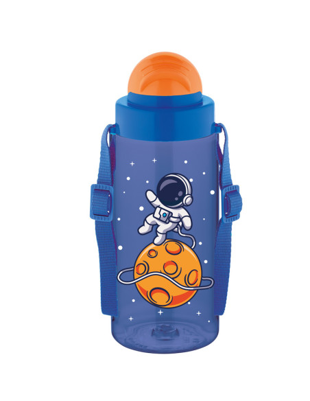 NKT-0107,Sticla apa pt copii tritan 500ml cu pai si curea transport t-0107 noki