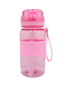 NKT-0113,Sticla apa pt copii tritan 400ml cu pai si curea transport t-0113 noki