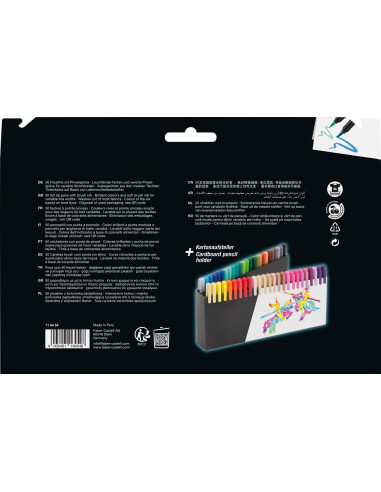 FC116454,Brush pens black edition set 50 culori faber-castell