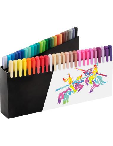 FC116454,Brush pens black edition set 50 culori faber-castell