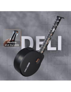 DLEHT8316,Ruleta otel 3m*16mm home series neagra deli 2