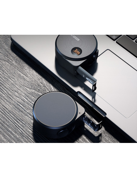 DLEHT8316,Ruleta otel 3m*16mm home series neagra deli