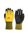 DLEDL521026,Manusi protectie pereche 2 buc textil + latex galben- negru xl deli