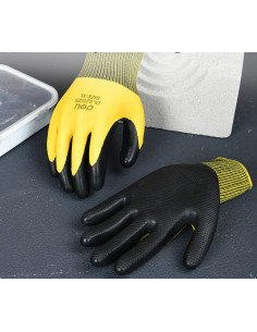 DLEDL521026,Manusi protectie pereche 2 buc textil + latex galben- negru xl deli 2