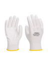 DLEDL521023,Manusi protectie pereche 2 buc poliester cauciucat albe xl deli
