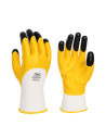 DLEDL521024,Manusi protectie pereche 2 buc textil + nitril galben- negru xl deli