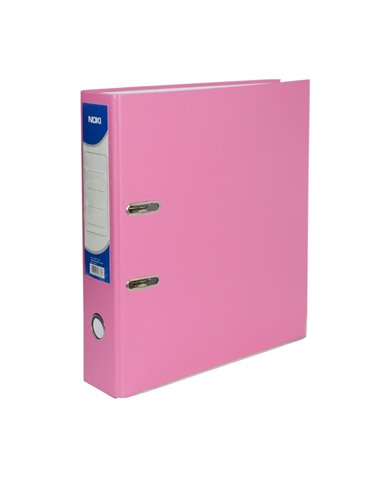 Biblioraft plastifiat A4 NOKI, 7.5cm, Roz