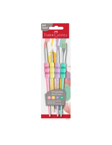 Set 4 pensule Faber-Castell FC481620, Soft touch pastel 