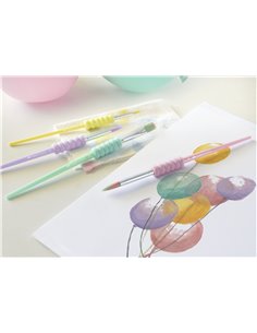 Set 4 pensule Faber-Castell FC481620, Soft touch pastel  2