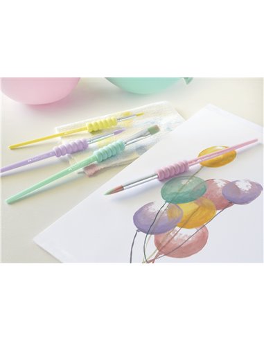 Set 4 pensule Faber-Castell FC481620, Soft touch pastel 