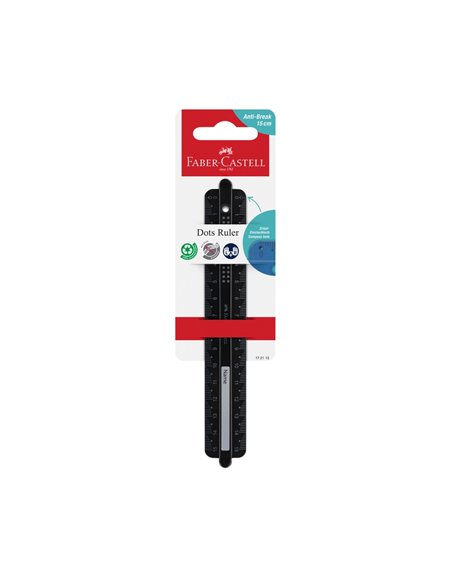 Rigla dots anti-rupere Faber-Castell FC172115, 15 cm