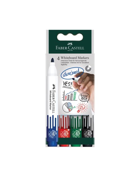 Set 4 markere whiteboard W20 Faber-Castell FC253942