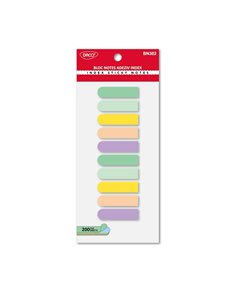 Bloc notes adeziv index plastic 5C Daco BN302, 45 X 12,  Pastel