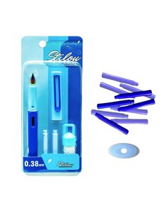 Set stilou cu cerneala termosensibila + 10 rezerve si radiera, Motiv boys