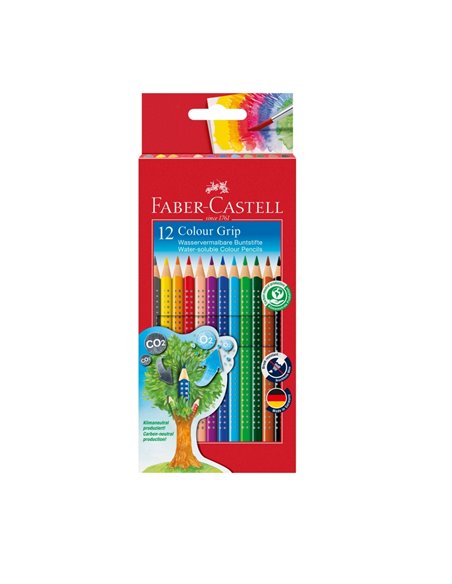 Creioane Colorate Faber-Castell FC112412 Grip 2001, 12 culori