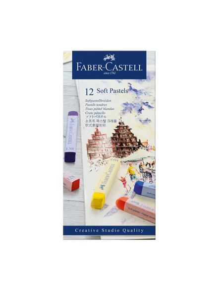 Creioane colorate Faber-Castell FC128312 Pastel Soft, 12 culori Creioane colorate Faber-Castell FC128312 Pastel Soft, 12 culori