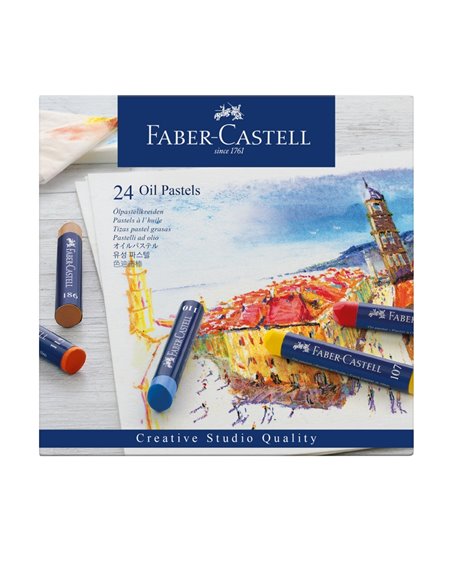 Creioane ulei pastel Faber-Castell FC127024, 24 culori Creioane ulei pastel Faber-Castell FC127024, 24 culori