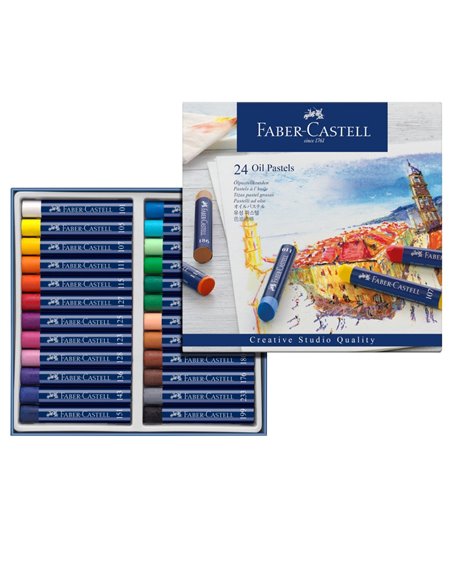 Creioane ulei pastel Faber-Castell FC127024, 24 culori Creioane ulei pastel Faber-Castell FC127024, 24 culori