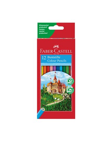 Creioane Colorate Eco Faber-Castell FC120112, 12 culori