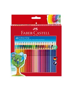 Creioane Colorate Faber-Castell Grip 2001, 48 Culori