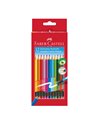 Creioane Colorate Eco FABER-CASTELL FC116612, 12 Culori + Guma