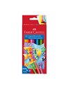 Creioane Colorate Acuarela FABER-CASTELL FC114413, 12 Buc + pensula