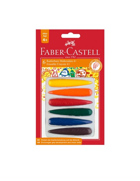 Creioane cerate model degete set 6 faber castell