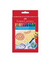 Creioane cerate retractabile Faber-Castell FC120003, 12 culori 
