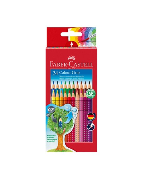 Creioane colorate FABER-CASTELL FC112424, 24 culori grip 2001