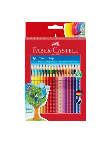 Creioane colorate FABER-CASTELL 36 culori grip 2001 Creioane colorate FABER-CASTELL 36 culori grip 2001