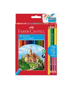 Creioane colorate FABER-CASTELL FC110336, 36+3+1 culori eco