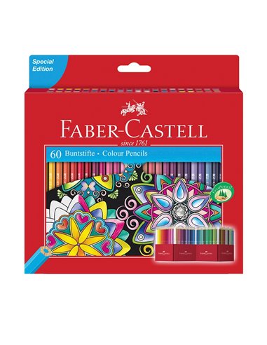 Creioane colorate 60 culori Editie speciala FABER-CASTELL